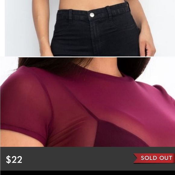 Back in Stock! Black Sheer Crop Top also in 3 Other Colors! - Picture 13 of 13